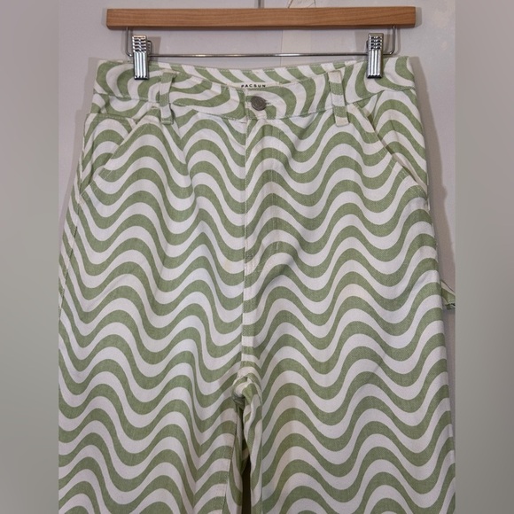 PacSun Green & White Boyfriend Carpenter Pants - Picture 5 of 11
